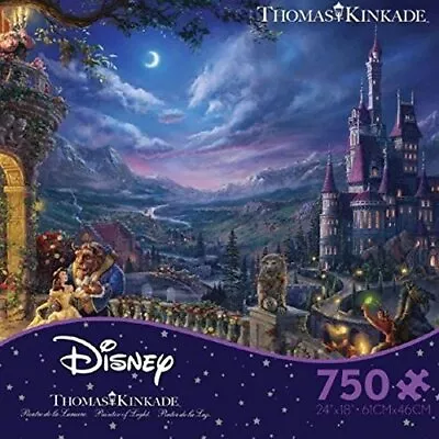 Thomas Kinkade Disney 750 Piece  Puzzle - Beauty & The Beast Dancing Moonlight • $26.50