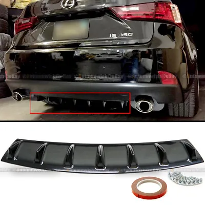 Fit S10 Bolt On Painted Glossy Black Finish ABS Rear Bumper Diffuser  • $17.99