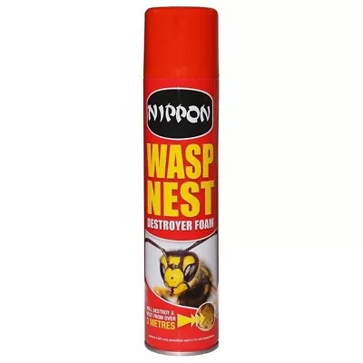 Nippon Wasp Nest Destroyer Foam Killer Spray Aerosol Tree Pest 300ml • £10.99