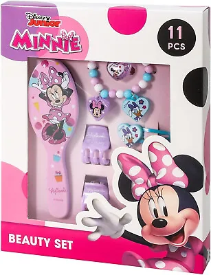 Disney Junior Minnie Mouse 11 Pce Beauty Jewellery Fashion & Hair Accessory Set • £8.25