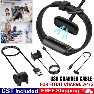 USB Charger Cable Charging For Fitbit Charge 3 4 5 / Versa 3/4 / Inspire 2 One • $6.87