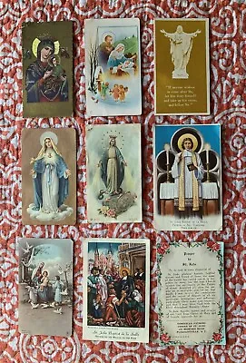$7.99 • Buy Vintage Catholic Religious Holy Cards - Lot Of 9
