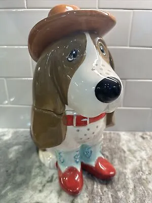 Pioneer Woman “Charlie Boot” Ceramic Cookie Jar Handmade 12” Tall New Pristine • $28