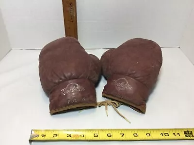 Vintage Revelation Boxing Gloves 3EC1092 Leather Pair ISSUES READ • $45