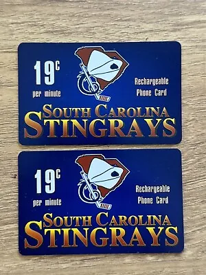 Vintage South Carolina StingRays Calling Phone Card Lot Of 2 Minor Hockey ECHL • $9.99