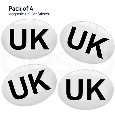 Fully Magnetic UK Oval Car Sticker Removable Plate Van Car Lorry Europe UK Sign • £2.75