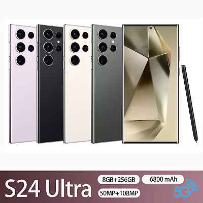 S24 Ultra 5G Smartphone 8+256GB Factory Unlocked Android 13 Mobile Phones • $142.34