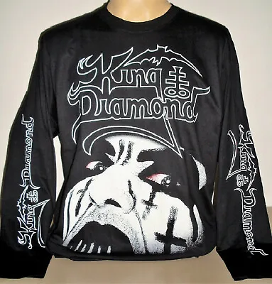 King Diamond Face Long Sleeve T-Shirt Size S M L XL 2XL 3XL Mercyful Fate Metal  • $19.99