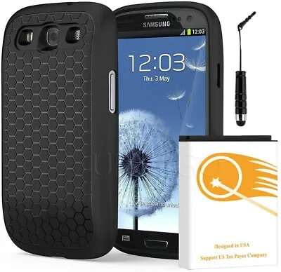 Long Endurance 7500mAh Extended Battery Cover Case For Samsung Galaxy SIII I9300 • $47.56