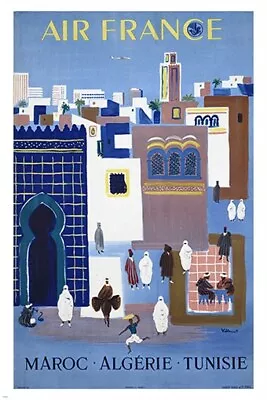 Morocco Tunisia Algeria FRENCH AIRLINE Classic Vintage TRAVEL POSTER 20x30 • $9.99