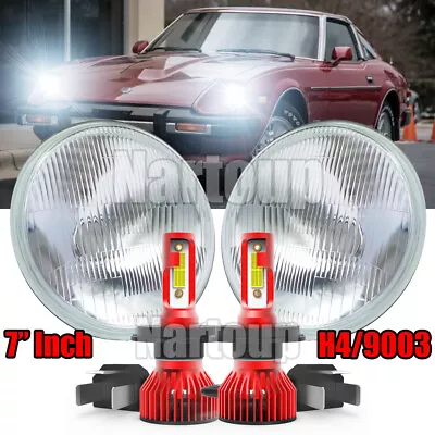 Pair 7inch Round LED Headlights Hi/Lo Beam For Datsun 280ZX/240Z/260Z/280Z • $99.99