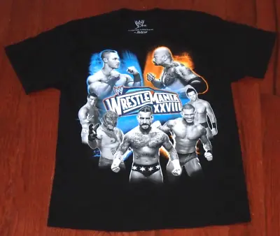 £24.32 • Buy WWE Shirt Youth Medium Black Wrestlemania XXVIII The Rock John Cena Undertaker