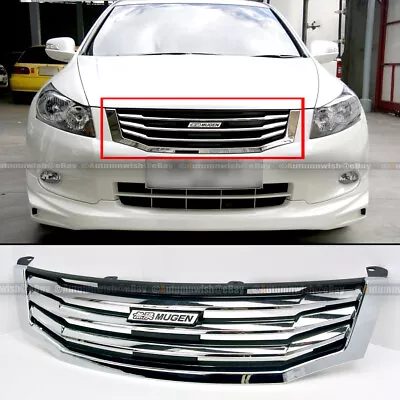 Fit 08-10 Accord 4DR Sedan JDM Mugen Style Chrome Horizontal Front Hood Grille • $69.99