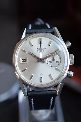 Heuer Carrera Dato 45 3147S - Vintage Chronograph Mechanical Watch! • $5999