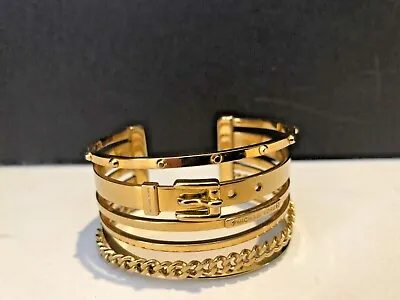 2015 Authentic Michael Kors Astor Frozen Stacked Cuff W/genuine Diamond Inlay.  • $155