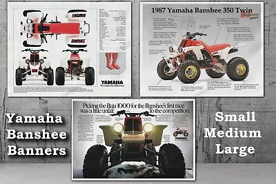 Yamaha Banshee YFZ 350 Twin OEM Flyer Banner Poster Wall Art Graphics Multi Size • $79.99