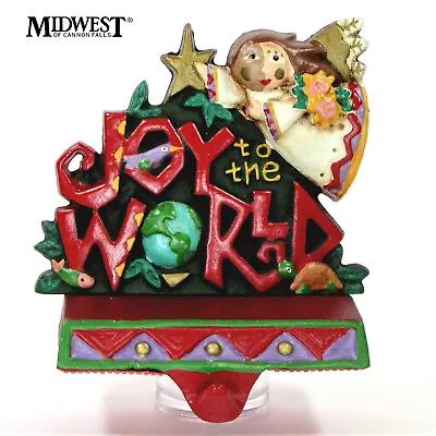 Midwest Of Cannon Falls JOY TO THE WORLD 5  Stocking Hanger Cast Iron Diversity • $39.95