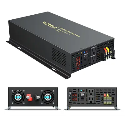 4000W Pure Sine Wave Inverter 48V DC To AC 240V Car Truck Motor Power Wire Switc • £425