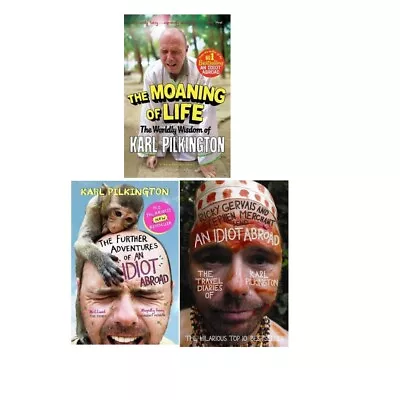 Karl Pilkington 3 Books Collection Set (The Moaning Of LifeAn Idiot Abroad) NEW • £19.99