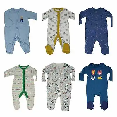 £8.99 • Buy Ex Chainstore Babygrows Sleepsuits Cotton Boys Bundle Lot 0-12 Months NEW