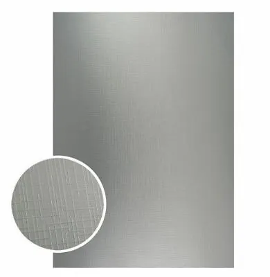 Couture Creations Mirror Foil Board - A4 Silver With Draft Lines (10pc - 210gsm) • £7.47