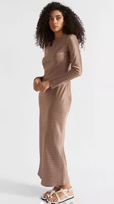 Seed Scarf Print Long Sleeve Maxi Dress  Size 14 BNWT RRP$250 • $69.95