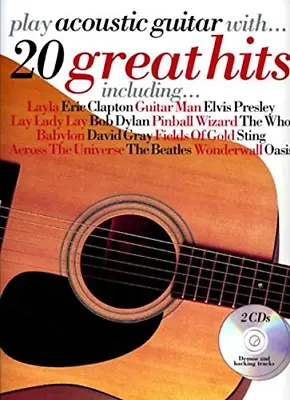 Play Acoustic Guitar With 20 Great Hits Divers Auteurs Good Condition ISBN 07 • £4.26