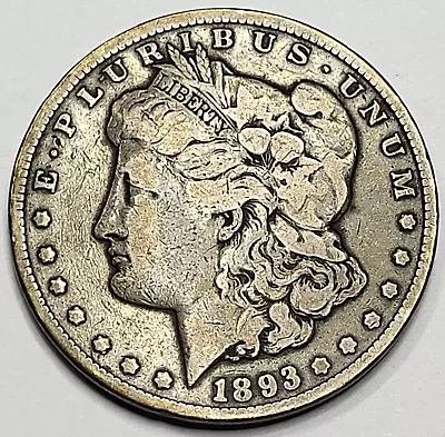 1893-CC Carson City U.S. Morgan Silver Dollar - Graffiti / Rim Bump • $144.50