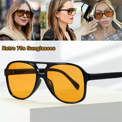 $12.86 • Buy Fashion Vintage Retro Large Square Frame Eyewear Glasses Men Women Sunglasses