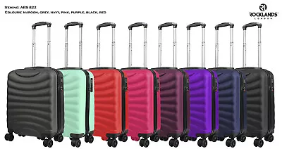 Lightweight 4 Wheel Hard Shell Luggage Suitcase Ryanair Cabin Travel Bag -ABS822 • £26.95