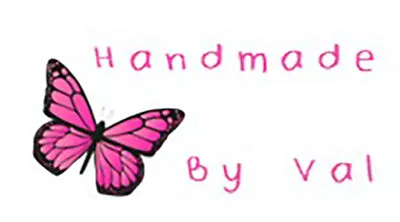 325 X Hand Made Handmade By Craft Labels Pink Butterfly Matte Labels Stickers • £5.01