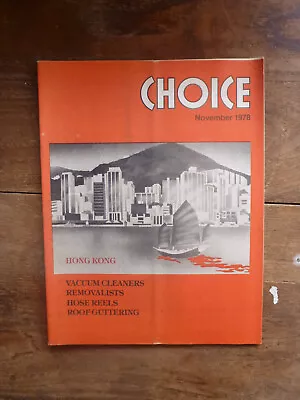 $3.33 • Buy Australian Choice Magazine-1978 Nov- Hong Kong, Vacuums, Hose Reels