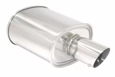 MEGAN M-OE STAINLESS STEEL 3.5  TIP OVAL EXHAUST MUFFLER 2.5  Inlet W/ Silencer • $153.26