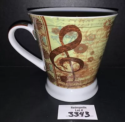 Pier 1 Imports Ceramic Music Note Treble Clef Coffee Mug Tea Cup • $22.80