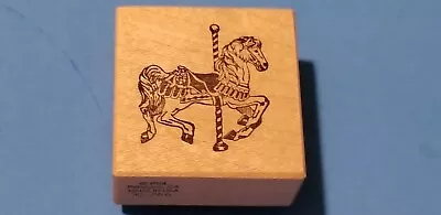 PSX Rubber Stamp C766 Carousel Horse Merry Go Round Wood Mount 1.75  X 1.75  • $5