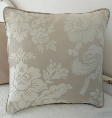 LAURA ASHLEY TATTON TRUFFLE Fabric Cushion Cover Piped 16  • £19.50