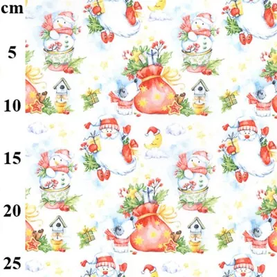 100% Cotton Digital Fabric Rose & Hubble Vintage Christmas Santa Sack Xmas • £6.75