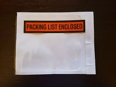 100 - 4.5 X 5.5 Packing List Envelopes Invoice Slip Enclosed Pouch • $7.89