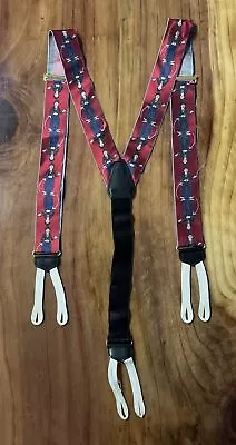 Vintage Clown Suspenders Limited Edition Printed Rare Silk Unbranded B31 • $29.99