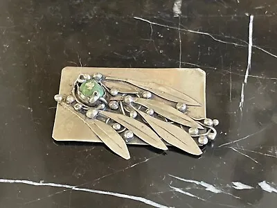 Vintage Mary Gage Sterling Silver And Turquoise Stone Brooch / Pin • $499