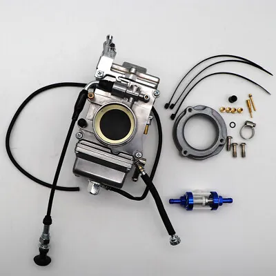 Carburetor For Mikuni HSR45 45mm Harley EVO Twin Cam With Choke Cable CNC Filter • $100.75