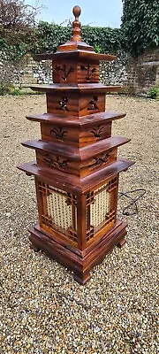 Wooden Japanese Pagoda Lantern Lamp Light • £40