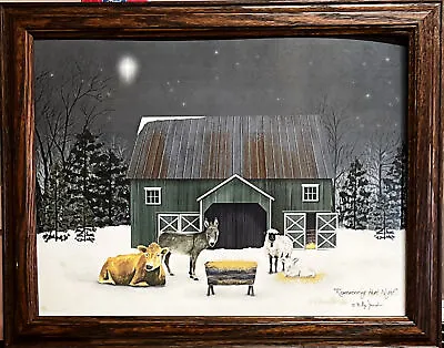 Billy Jacobs Remembering That Night Christmas Art Print- Framed 18.5 X 14.5 • $44.95