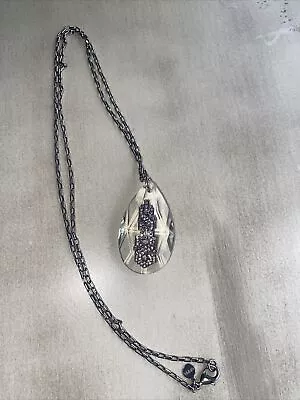 Metropolitan Museum Of Art Vintage Silver Necklace With Crystal Pendant • $30