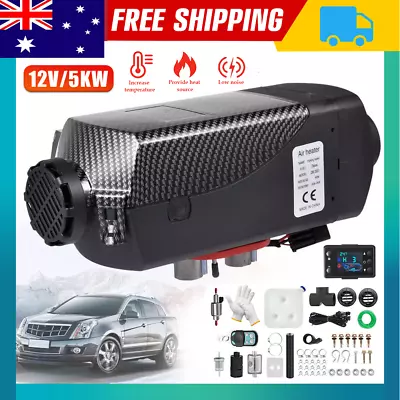 Diesel Air Heater 12V 5KW Tank Remote Control Thermostat Caravan Motorhome RV • $107