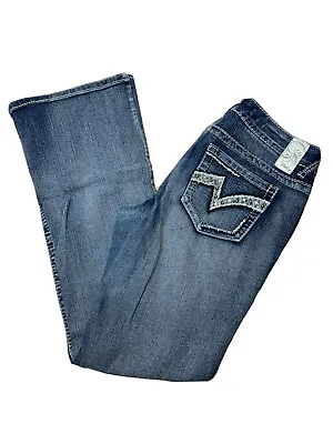Vanity Curvy Women Jeans  Tag 28w/31L Approx 30x30 Bootcut Stretch Blue Denim • $12.58