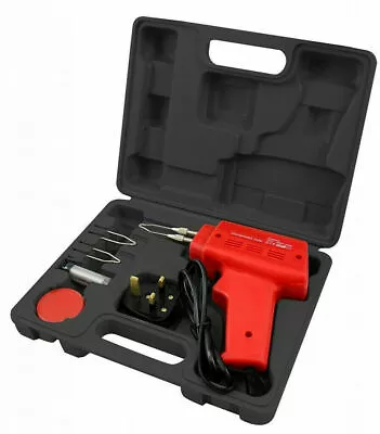 £15.45 • Buy 100w Electric Soldering Iron Solder Gun Kit + 3 Tips + Case 100 Watt 240v