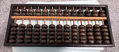 Vintage Japanese DARUMA Abacus - Wood - 13 Rods~ 91 Beads - Made In Japan • $8.50