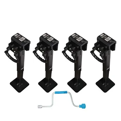 4x Ark 600mm Drop Down Corner Steady Stabiliser Leg Black Caravan Trailer Camper • $336.80