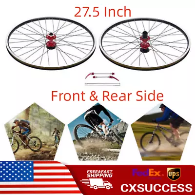 27.5 Inch Bicycle Front Rear Wheels Aluminum Alloy Rim Disc Brake Wheel Hub Sets • $91.20